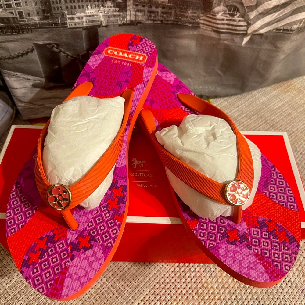 Coach flip flops